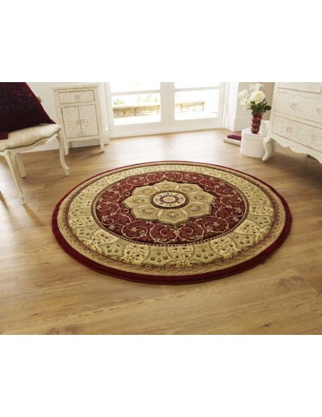tappeto moderno Heritage 4400 Red rotondo