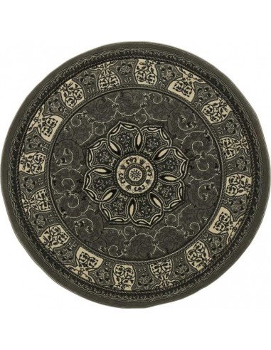 tappeto moderno Heritage 4400 Silver rotondo
