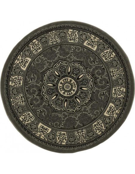 tappeto moderno Heritage 4400 Silver rotondo