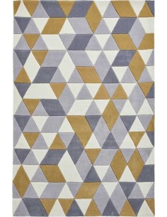 tappeto moderno Hong Kong 3653 Grey/Yellow