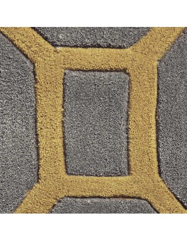 tappeto moderno Hong Kong 4338 Grey/Yellow