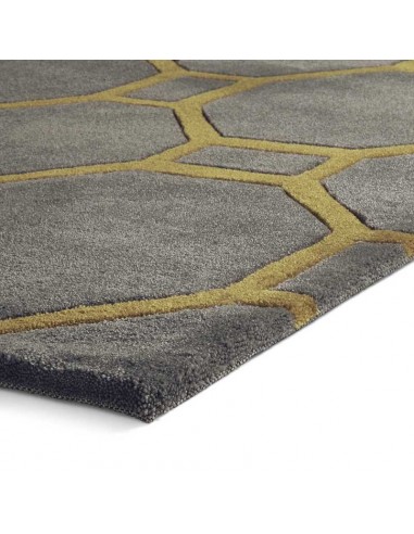 tappeto moderno Hong Kong 4338 Grey/Yellow