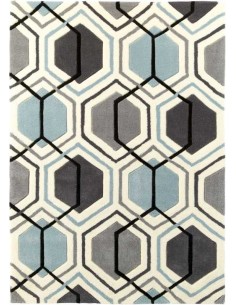 tappeto moderno Hong Kong 7526 Grey/Blue