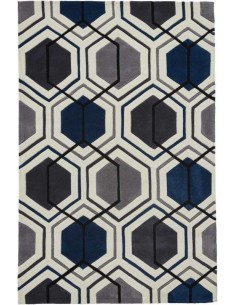 tappeto moderno Hong Kong 7526 Grey/Navy
