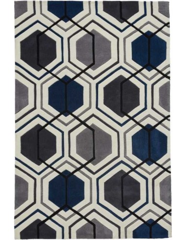 tappeto moderno Hong Kong 7526 Grey/Navy