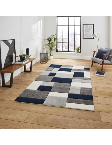 tappeto moderno Matrix MT61 Grey/Navy