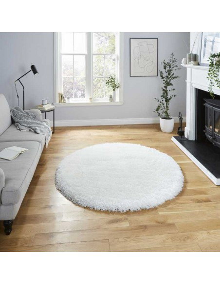 tappeto moderno Montana Ivory rotondo