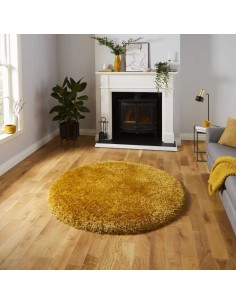 tappeto moderno Montana Yellow rotondo 2