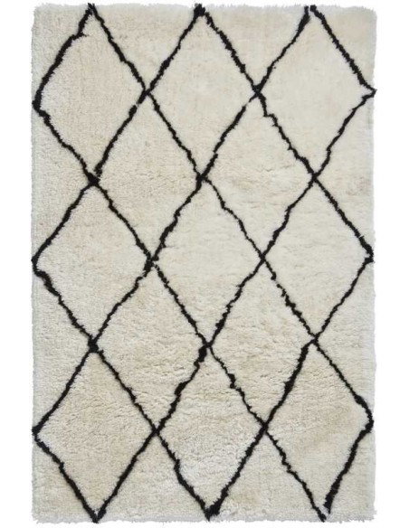 tappeto moderno Morocco 2491 Ivory/Black