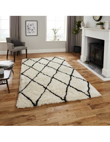 tappeto moderno Morocco 2491 Ivory/Black