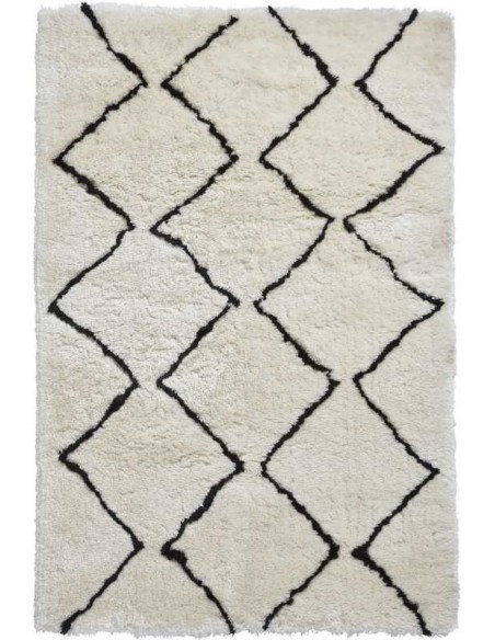 tappeto moderno Morocco 3742 Ivory/Black