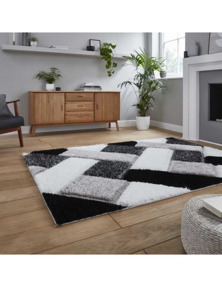 tappeto moderno Olympia 2239 Black/White