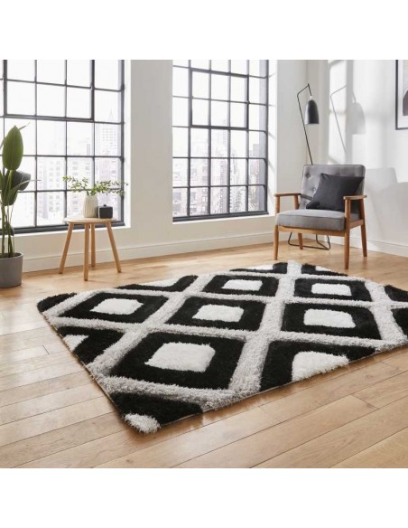 tappeto moderno Olympia GR224 Black/White