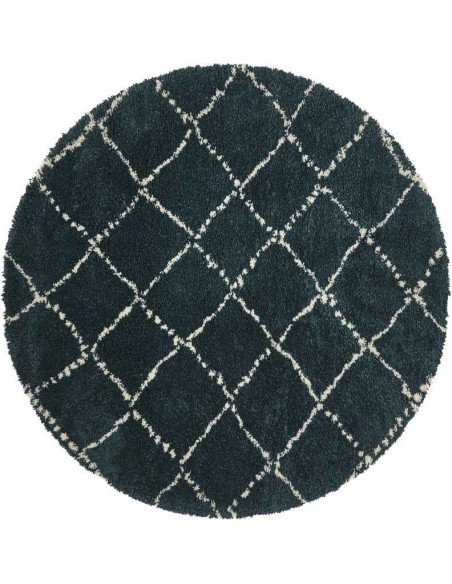 tappeto moderno Royal Nomadic 5413 Dark Green rotondo