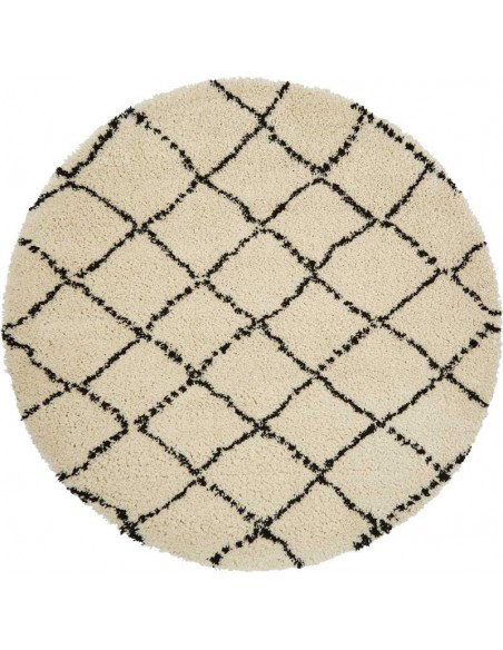 tappeto moderno Royal Nomadic 5413 Ivory/Black rotondo
