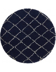 tappeto moderno Royal Nomadic 5413 Navy rotondo