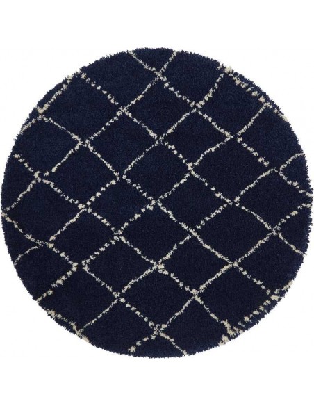tappeto moderno Royal Nomadic 5413 Navy rotondo