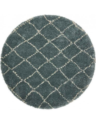 tappeto moderno Royal Nomadic 5413 Teal/Cream rotondo