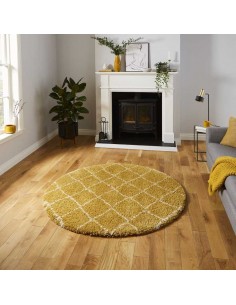 tappeto moderno Royal Nomadic 5413 Yellow rotondo 2