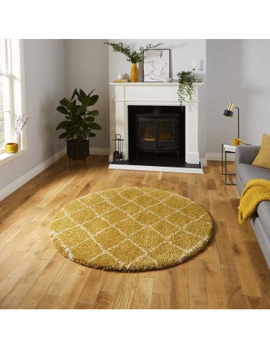 tappeto moderno Royal Nomadic 5413 Yellow rotondo