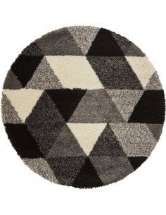 tappeto moderno Royal Nomadic 7611 Black/White rotondo