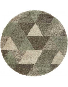tappeto moderno Royal Nomadic 7611 Grey/Aqua Green rotondo