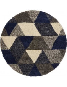 tappeto moderno Royal Nomadic 7611 Grey/Navy rotondo