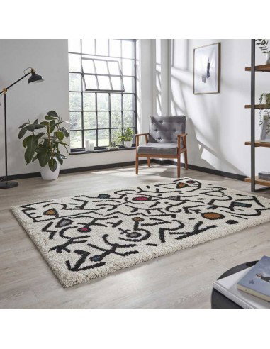 tappeto moderno Royal Nomadic A637 Cream/Black/Multi