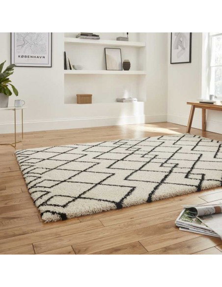 tappeto moderno Royal Nomadic A638 White/Black