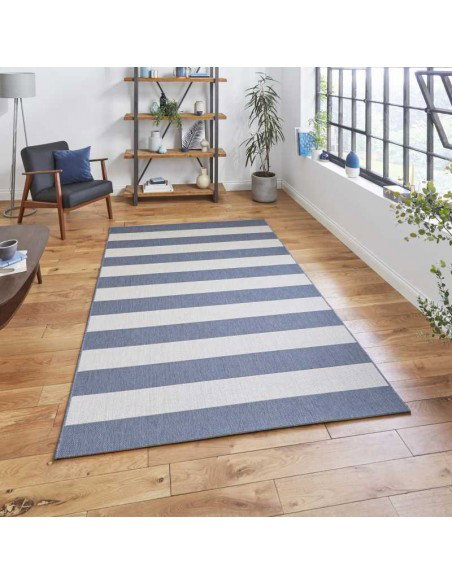 tappeto moderno Santa Monica 48644 Blue/Light Beige