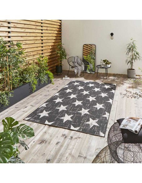 tappeto moderno Santa Monica 48648 Black/White