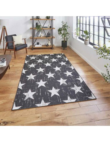 tappeto moderno Santa Monica 48648 Black/White