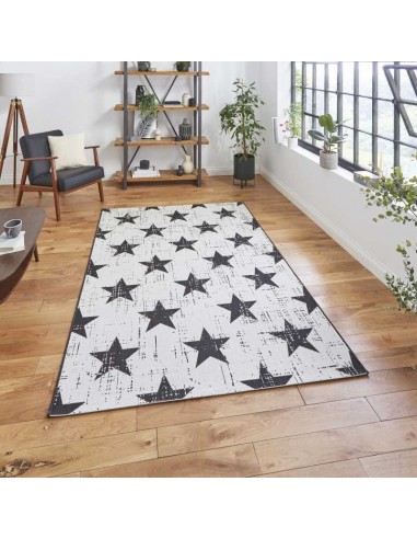 tappeto moderno Santa Monica 48648 White/Black