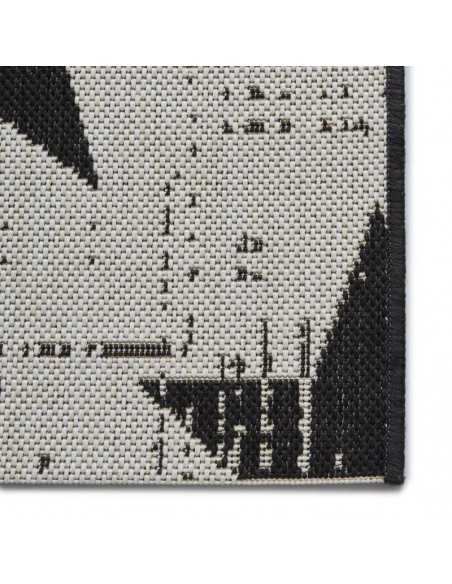 tappeto moderno Santa Monica 48648 White/Black