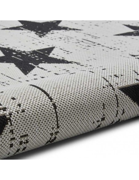 tappeto moderno Santa Monica 48648 White/Black