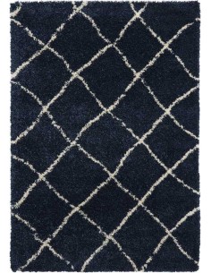 tappeto moderno Scandi Berber G257 Navy/Cream