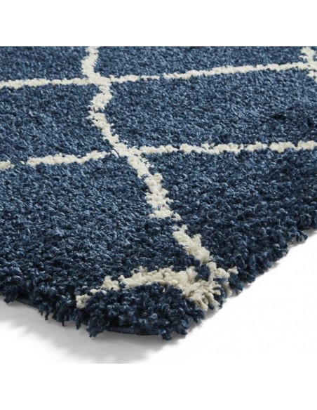 tappeto moderno Scandi Berber G257 Navy/Cream