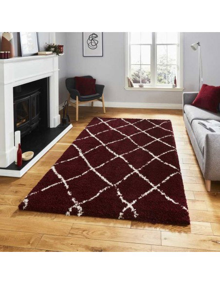 tappeto moderno Scandi Berber G257 Red/Cream