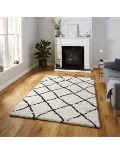 tappeto moderno Scandi Berber G257 White/Black 2