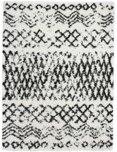 tappeto moderno Scandi Berber G271 White/Black