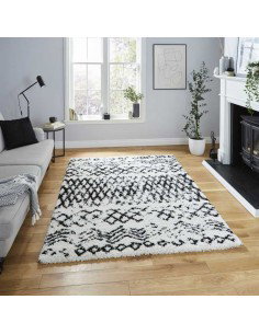 tappeto moderno Scandi Berber G271 White/Black 2