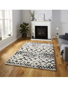tappeto moderno Scandi Berber G272 White/Black 2
