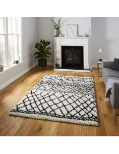 tappeto moderno Scandi Berber G274 White/Black 2