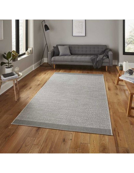 tappeto moderno Stitch 9682 Silver/Black