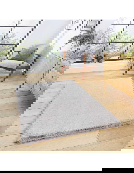 tappeto moderno Super Teddy Silver