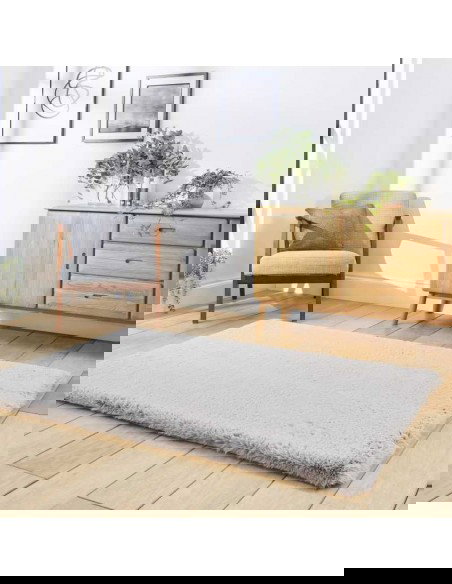 tappeto moderno Super Teddy Silver