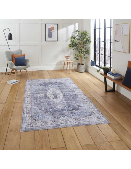 tappeto moderno Tabriz H1156 Blue