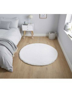 tappeto moderno Teddy Ivory rotondo 2