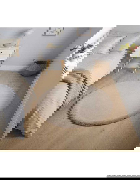 tappeto moderno Teddy Mink rotondo