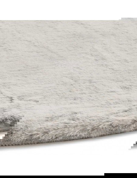 tappeto moderno Teddy Silver rotondo